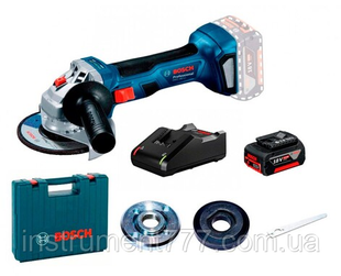 Аккумуляторная болгарка Bosch GWS 180 LI 1 АКБ: 700 Вт, 18V, 4.0Ah 06019H9025 фото