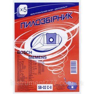 Одноразовые пылесборники для пылесоса СЛОН SB-02 С-II Bosch / Siemens SB-02 С-ІІ фото