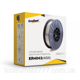 Зварювальний дріт алюмінієвий GRADIENT ER4043 &Oslash;0,8 мм (0,5 кг) AlSi5 TEX25 ER4043 фото