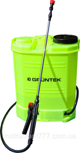 Садовий обприскувач акумуляторний Gruntek BS-12-3BP : 12V, 8 Аh, об'єм 12 л, тиск 0.3 МПа, штанга 110 мм TEX25 296004123 фото